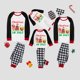 thumbnail image 1 of Pijamas familiares a juego de Navidad, conjuntos de pijamas a cuadros blancos y negros, en julio, Verano, 1 of 4