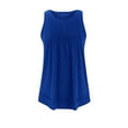 thumbnail image 4 of ALLLIST Blue Womens Tops Solid Crew Neck Sleeveless Tank Tops Girls Tank Tops S, 4 of 7