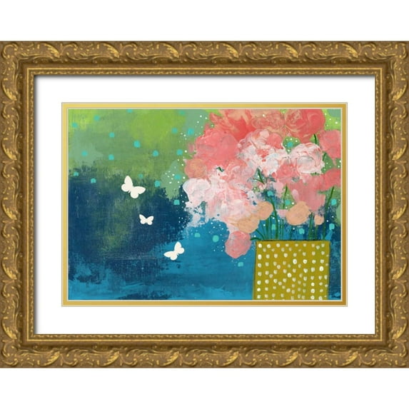 Ogren, Sarah 24x18 Gold Ornate Wood Framed with Double Matting Museum Art Print Titled - The Yellow Vase