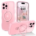 thumbnail image 1 of Funda Magnética BENTOBEN para iPhone 16 Pro 6.3" con Soporte Plegable Rosa, 1 of 8