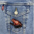 thumbnail image 4 of Red Tree Frog, Shimmery, Embroidered, Iron-on Patch, 4 of 6