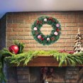 thumbnail image 1 of Adornos navideños, adornos para árboles de Navidad, regalos navideños, corona navideña de ratán, decoración navideña, corona para puerta, colgante, escena de hotel, anillo de plástico., 1 of 6