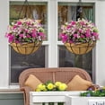 thumbnail image 4 of 2 Pack 20 Inch Extra Large Deep Hanging Planters for Outdoor Plants Watering Hanging Baskets Flower Pots with Coco Liners Metal Hanging Plant Holder for Porch Balcony Garden Decor, 4 of 7