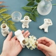 thumbnail image 3 of Mini soporte de cerámica para plantas de aire, 4 macetas de porcelana con forma de muñeca, diferentes formas, para Tillandsia, para plantar en casa o para decorar la oficina., 3 of 8