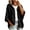 Black, variant on Women's Winter Hooded Open-Front Cardigan 3/4 Sleeve Loose Knit Sweater Coat for Work Vacation Daily Wear Outerwear Top for Women