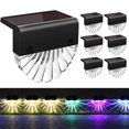 thumbnail image 1 of Solar Lights Outdoor,6 Pack Solar Fence Lights Waterproof Solar Step Light Used for Railings,Terraces,Stairs,Garden Decorations,Walls,Warm White/Led C, 1 of 5