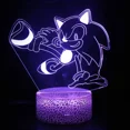 thumbnail image 3 of Lámpara de noche LED con diseño de dibujos animados de Sonics en 3D, lámpara de ilusión de anime, 16 colores, lámparas de mesa decorativas, regalos creativos de cumpleaños y Navidad, 3 of 5