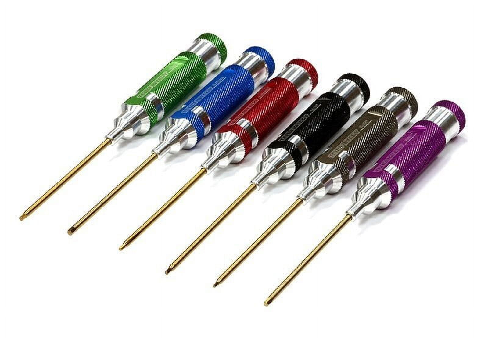 Integy RC Toy Model Hop-ups C24726 Color Coded AX Handle Wrench 6pcs Set Ti-Nitride Allen Hex