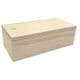 thumbnail image 1 of Caja de almacenamiento de madera con tapa deslizante, multiusos, para pasatiempos, joyas, etc. Longitud 20 cm, 1 of 9