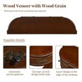 thumbnail image 6 of 52" Retro Half Moon Console Table - Curved Wood Sofa Table with 2 Drawers & Open Shelf for Entryway, Living Room & Hallway in Cherry, 6 of 8