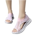 thumbnail image 4 of Mujeres señoras transpirable comodidad ahueca hacia fuera Casual cuñas zapatos de malla sandalias Wmkox8yii nm7931, 4 of 9