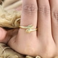 thumbnail image 4 of CHIRAGEMSJEWEL Yellow Gold Plated Hug Ring, Women Fine Jewelry, Adjusted Rings Fashionable Gift for Girlfriend, 4 of 8