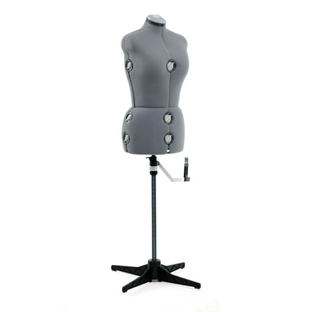 SINGER® Adjustable Dress Form Mannequin Medium/Large, Grey