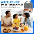 thumbnail image 6 of Mailand 8 x 2 Inch Mini Waffle Maker for Kids, Square Waflera Electrica for 2 x 4 Inch Classic Waffles, Waffle S’mores Sandwich Maker, Mini Waffle Iron, White, 6 of 6