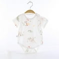 thumbnail image 2 of Bovxnpu Baby Girl Bodysuit, Infant Baby Cotton Bodysuits, Children's Comfortable Jumpsuit Baby Summer Short Sleeved Breathable Bag Fart Clothes 1 Year, 2 of 4