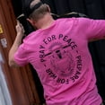 thumbnail image 3 of Combat Iron Pray For Peace. Prepare For War. Men's T-Shirt S / Pink, 3 of 4