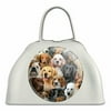 Dogs Lab Retriever Dachshund Poodle Pattern White Cowbell Cow Bell Instrument