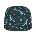 thumbnail image 2 of Daiia Cute Turtle print Flat Bill Hats Flat Brim Trucker Cap Baseball Cap Adjustable Classic Low Profile Hat Unconstructed Plain Cap, 2 of 9