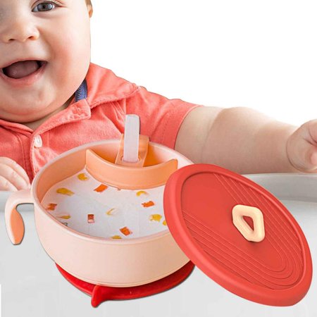 

Younar Silicone Suction Bowls Silicone Suction Plate with Lid Multifunctional Snack Bowl with Lid Straw and Ergonomic Handle for Toddler Girl Boy Gifts trendy