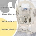 thumbnail image 6 of Pirecart 5 in 1 Toddler Slide and Swing Set, Large Toddler Slide Climber Playset Indoor Outdoor Kids Slide with Basketball Hoop, White, 6 of 10