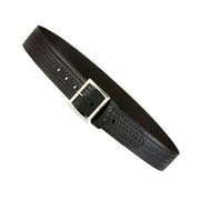 Aker Leather Model B07 1.75inch Garrison Belts, 52 in, Brass Snap, Basketweave