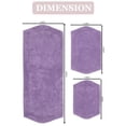 thumbnail image 3 of Home Weavers Waterford Collection 100% Cotton Non-Slip Bathroom Rug Set Machine Washable Bathroom Rug-17"x24", Bath Rug- 21"x34", Runner- 22"x60", Purple Color 3 Piece Bath Rug set, 3 of 8