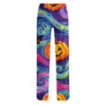 thumbnail image 6 of Fabrcox Halloween Womens Pajama Pants Pumpkin Ghost Cat Women Sleep Pants Fall Winter Festival Comfy Women’s Lounge Pants Purple XXXL, 6 of 6