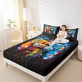 thumbnail image 4 of Homewish Teens Colorful Gamepad Full Size Sheets,Watercolor Graffiti Bed Sheets,Multicolor Solash Ink Sheet Sets For Boys Kids,Ultra Soft Home Decor,4-Piece, 4 of 7