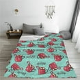 thumbnail image 5 of Salouo Snowflake Hot Cocoa Print Bed Blankets,Flannel Blanket Comfortable Air Conditioning Blanket Lightweight Blanket for Sofa Bed Travel & Couch -50"x40", 5 of 8