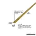 thumbnail image 3 of M-D Building Products 79046 3/4 In. X 36 In. Satin Brass Aluminum Seam Binder w/ Screw Nails, 3 of 5