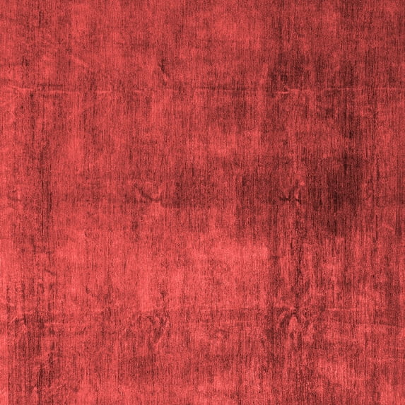Ahgly Company Indoor Square Abstract Red Modern Area Rugs, 4' Square