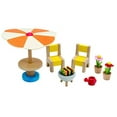 thumbnail image 2 of Hape Wooden Doll House Furniture Patio Set with Accessories, 2 of 3
