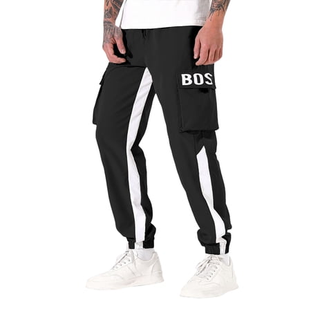 Men s Cargo Pants Casual Cargo Sweat Pants Pantalones Lined Jeans Men s Lined Cargo Pants Winter Cargo Pants For Men Pantalones Para M Black