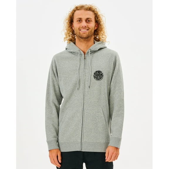 Rip Curl Men's Zip Hooded Fleece ~ Wetsuit Icon grey marle
