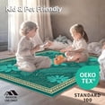 thumbnail image 4 of ODIKA 4'x6' Machine Washable Non-Slip Area Rug, Tropical Scallop Edged High Traffic Rug, Beige, 581417, 4 of 5