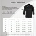 thumbnail image 7 of inhzoy Chef Jacket for Men Women Long Sleeve Kitchen Cooking Hotel Kitchen Work Uniform Dark Gray 4XL, 7 of 7