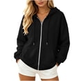 thumbnail image 5 of Enjoytime Zip Up Hoodie Women Back Print Long Sleeve Sweatshirt Fall Winter Fashion Trendy Casual Jacket with Pockets, 5 of 7