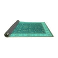 thumbnail image 2 of Ahgly Company Indoor Round Oriental Turquoise Blue Industrial Area Rugs, 6' Round, 2 of 4
