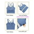 thumbnail image 3 of Womens Sling tube top Sports Bra Vest Longline Padded Comfortable Sling Tube Top Vest Gym Sports Bra Crop Top, 3 of 8