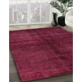 thumbnail image 3 of Ahgly Company Machine Washable Indoor Round Abstract Bright Maroon Red Area Rugs, 4' Round, 3 of 7