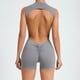 thumbnail image 4 of Mono sin costuras de color liso para mujer: diseño con corte en la espalda, mono para yoga, lavable a máquina, 4 of 5