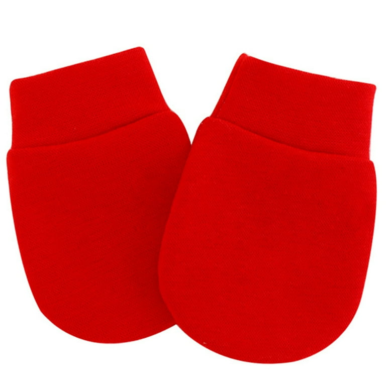 Solid color best sale baby mittens