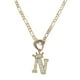 thumbnail image 1 of Cadena y dije de brillos con corona de oro laminado letra N, 1 of 8