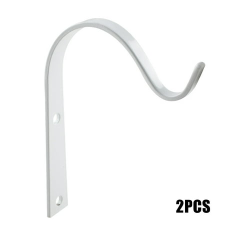 

2Pcs Hanging Basket Brackets Metal Strong Outdoor Wall Garden Hook New