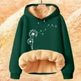 thumbnail image 2 of Dyfzdhu Hoodies Winter Spring Warm Fleece Hoodie Pullover Long Sleeve Solid Printed Hooded Sweatshirt Tops Hoodies For Women, 2 of 4