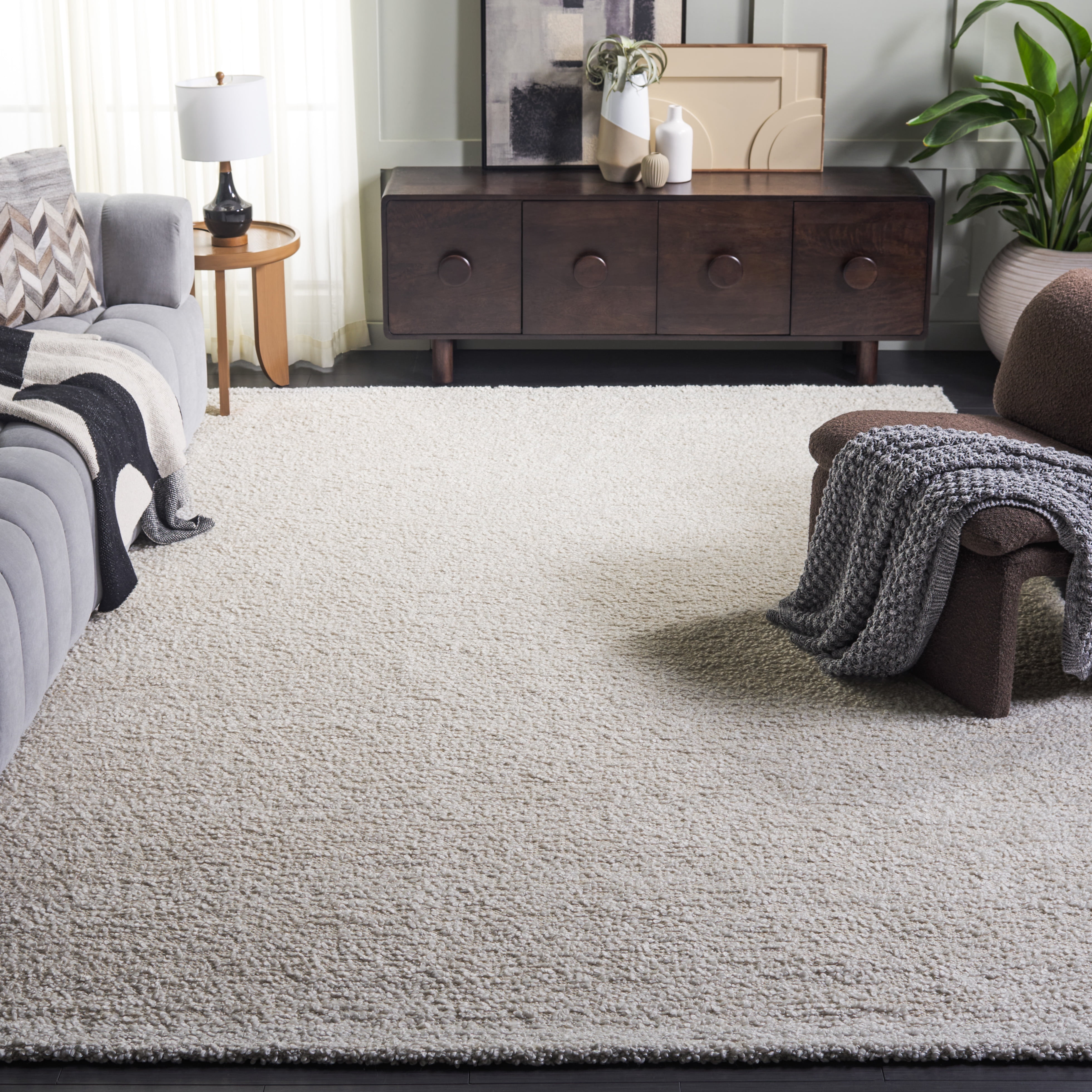 SAFAVIEH Renewal Galena Solid Area Rug, Ivory, 3' x 5'