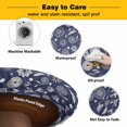 thumbnail image 3 of Elastic Fitted Round Tablecloth, Japanese Waterproof Stretch Table Cover for 45"-54" Tables, Navy Blue Country Flowers Leaves Aesthetic Washable Outdoor Tablecloths for Patio, Picnic, Camping, 3 of 9