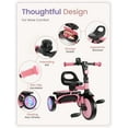 thumbnail image 2 of Besrey Toddler Tricycle for Ages 2-5 Years Girls and Boys with Flash Wheels,Kids Trike  Bicycles with Bell,Pink, 2 of 14