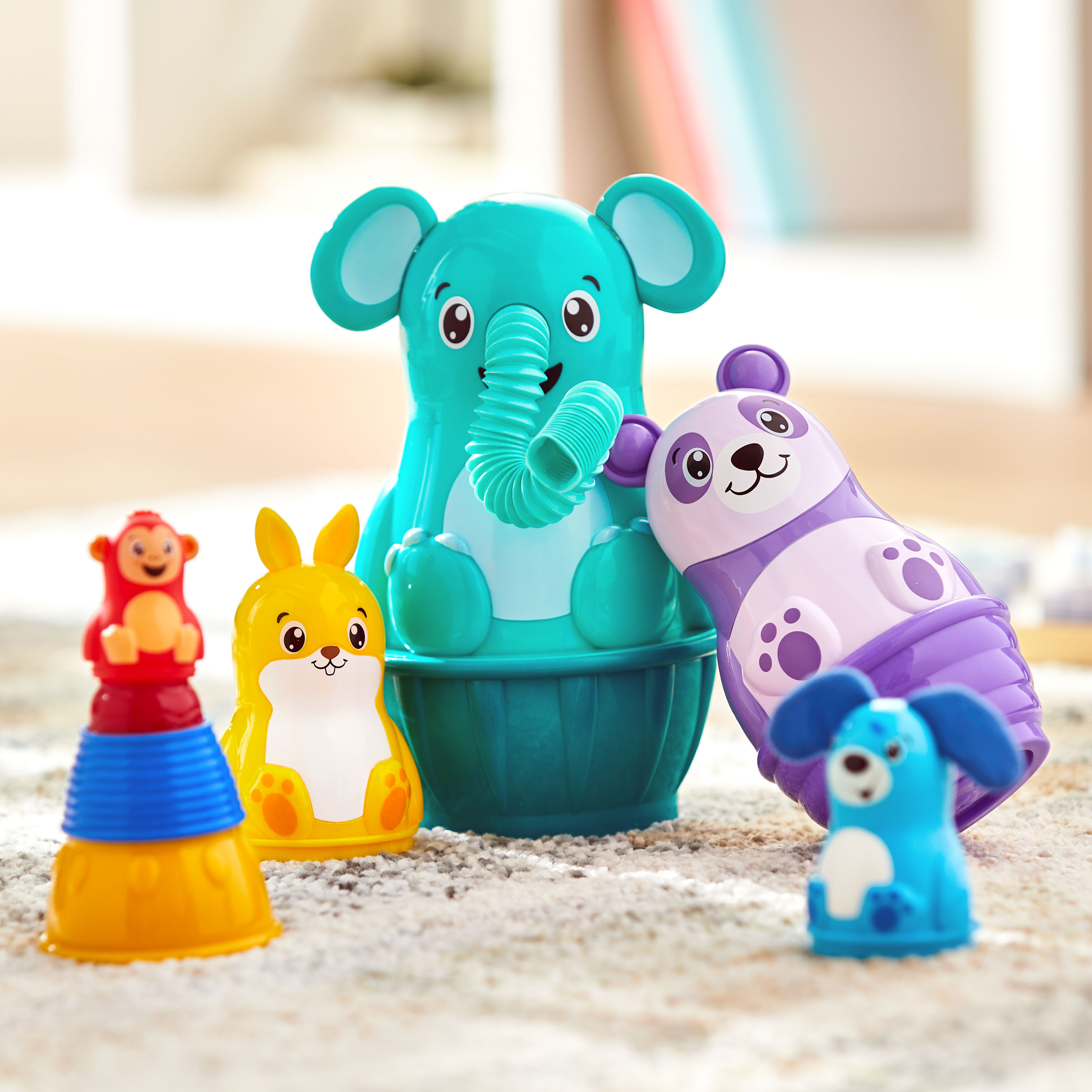Spark Create Imagine Stack ‘N Nest Animals Toy Set 5 Nesting Pets 5 Stackable Cups Kids, 12 Months+, Unisex - image 3 of 8