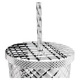 thumbnail image 3 of Vaso Plástico Grande con Relieve Ambient 21 Estilo Diamante Plateado 600 ml, 3 of 4
